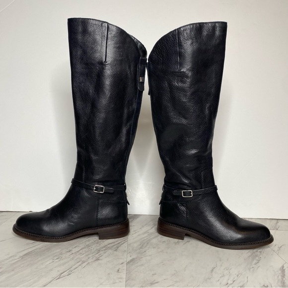 Franco Sarto Haylie Black Leather Tall Boot 6 1/2 - Picture 7 of 14